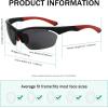 imageEyekepper TR90 Frame Bifocal Sports Sunglasses Baseball Running Fishing Driving Golf Softball Hiking Sunshine ReadersSg902 Black FrameRed Arm