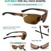imageEyekepper TR90 Frame Bifocal Sports Sunglasses Baseball Running Fishing Driving Golf Softball Hiking Sunshine ReadersSg902 Matte Brown