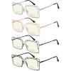 imageEyekepper 4pack Bifocal Reading Glasses Blue Light Blocking Thin Metal Hollow Frame Bifocal Readers4 Pack Mixedcolor Bifocal Reading Glasses Blue Light Blocking