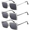 imageEyekepper 4pack Bifocal Reading Glasses Blue Light Blocking Thin Metal Hollow Frame Bifocal Readers4 Pack Mixedcolor Grey Lens