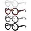 imageEyekepper 4pack Bifocal Reading Glasses Women Round Bifocal Readers4 Pack Clear Lens Mix Color