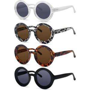 imageEyekepper 4pack Bifocal Reading Glasses Women Round Bifocal Readers4 Pack Grey Lens Mix Color