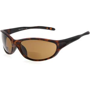 imageEyekepper TR90 Frame Bifocal Sports Sunglasses Baseball Running Fishing Driving Golf Softball Hiking Sunshine ReadersSg905 Matte Tortoise