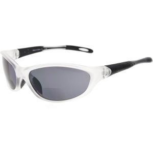 imageEyekepper TR90 Frame Bifocal Sports Sunglasses Baseball Running Fishing Driving Golf Softball Hiking Sunshine ReadersSg905 Matte Transparent