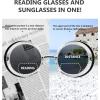 imageEyekepper 4pack Bifocal Sunglasses for Reading Women UV Protection Stylish Round Bifocal Readers4 Pack Grey Lens Mix Color