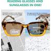 imageEyekepper 4packing Bifocal Sunglasses for Women Reading under the Sun Stylish Bifocal Readers Tinted Lens Oversize4pcs Grey Lensmix