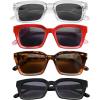 imageEyekepper 4packing Bifocal Sunglasses for Women Reading under the Sun Stylish Bifocal Readers Tinted Lens Oversize4pcs Grey Lensmix
