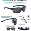 imageEyekepper Polarized Bifocal Sport Sunglasses For WomenMatte Blackblue FrameGrey Lens