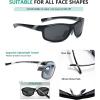imageEyekepper Polarized Bifocal Sport Sunglasses For WomenShiny BlackGrey Lens