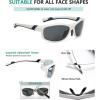 imageEyekepper Polarized Bifocal Sport Sunglasses For WomenWhiteGrey Lens