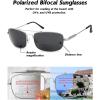 imageEyekepper Polarized Bifocal Sunglasses Readers1805silver FrameGrey Lens