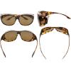 imageEyekepper Polarized Bifocal Sunglasses to Wear Over Glasses Polycarbonate Polarised Lens Fitover Sunshine ReadersS030pgsgtortoise