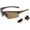imageEyekepper Polycarbonate HalfRimless Polarized Sport Sunglasses TR90 UnbreakableBrownBrown Lens