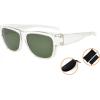 imageEyekepper Retro Style Large Lenses Polarized Fitover SunglassesS022 Transparent