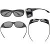 imageEyekepper Retro Style Large Lenses Polarized Fitover SunglassesS029 Black