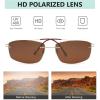 imageEyekepper Rimless Titanium Frame Polarized SunglassesS1501  Aviator Frame