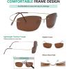 imageEyekepper Rimless Titanium Frame Polarized SunglassesS1504  Rectangular Frame