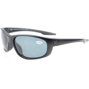 imageEyekepper Bifocal Sunglasses Polarized Reading Sunglasses Women ReadersMatte BlackGrey Lens