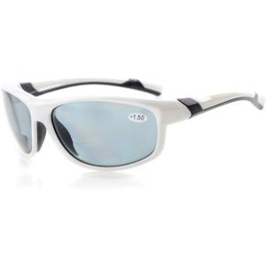 imageEyekepper Polarized Bifocal Sport Sunglasses For WomenWhiteGrey Lens