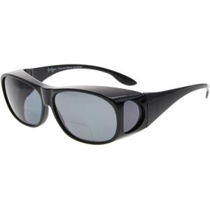 imageEyekepper Polarized Bifocal Sunglasses to Wear Over Glasses Polycarbonate Polarised Lens Fitover Sunshine ReadersS029pgsgblack
