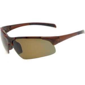 imageEyekepper Polycarbonate HalfRimless Polarized Sport Sunglasses TR90 UnbreakableBrownBrown Lens