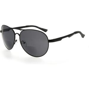 imageEyekepper Polycarbonate Polarized Bifocal Sunglasses Bifocal Sunshine Readers Outdoor Polarised Reading Glasses Brown 150Pgsg803black