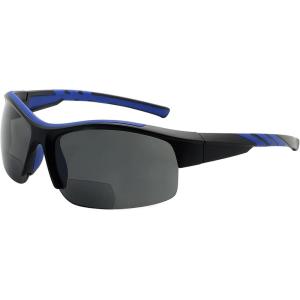 imageEyekepper TR90 Sports Polycarbonate Polarized Bifocal Half Rimless Sunglasses MatteBlackBlue 250