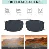 imageEyekepper 3pack Polarized Clip on Sunglasses With Spring Draw Bar GreyBrownGreen Lens 54  34MM3pcgrey