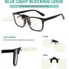 imageEyekepper 4 Pack Flipup ClipOn Sunglasses 59x39 MM Metal Wear Over Glasses4pcsblue Light Blocking Glasses