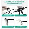 imageEyekepper 4 Pack Flipup ClipOn Sunglasses 59x39 MM Metal Wear Over Glasses4pcsblue Light Blocking Glasses