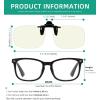 imageEyekepper 4 Pack Flipup ClipOn Sunglasses 59x39 MM Metal Wear Over Glasses4pcsblue Light Blocking Glasses