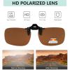 imageEyekepper 4 Pack Flipup ClipOn Sunglasses 59x39 MM Metal Wear Over Glasses4pcsbrown
