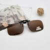 imageEyekepper 4 Pack Flipup ClipOn Sunglasses 59x39 MM Metal Wear Over Glasses4pcsbrown