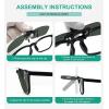 imageEyekepper 4 Pack Flipup ClipOn Sunglasses 59x39 MM Metal Wear Over Glasses4pcsg15