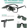 imageEyekepper 4 Pack Flipup ClipOn Sunglasses 59x39 MM Metal Wear Over Glasses4pcsg15