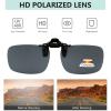 imageEyekepper 4 Pack Flipup ClipOn Sunglasses 59x39 MM Metal Wear Over Glasses4pcsgrey Lens