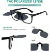 imageEyekepper 4 Pack Flipup ClipOn Sunglasses 59x39 MM Metal Wear Over Glasses4pcsgrey Lens