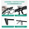 imageEyekepper 4 Pack Flipup ClipOn Sunglasses 59x39 MM Metal Wear Over Glasses4pcsgrey Lens