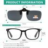 imageEyekepper 4 Pack Flipup ClipOn Sunglasses 59x39 MM Metal Wear Over Glasses4pcsgrey Lens