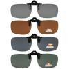 imageEyekepper 4 Pack Flipup ClipOn Sunglasses 59x39 MM Metal Wear Over Glasses4pcsmix