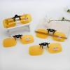 imageEyekepper 4 Pack Flipup ClipOn Sunglasses 59x39 MM Metal Wear Over Glasses4pcsyellow