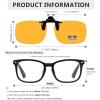 imageEyekepper 4 Pack Flipup ClipOn Sunglasses 59x39 MM Metal Wear Over Glasses4pcsyellow