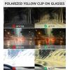 imageEyekepper 4 Pack Flipup ClipOn Sunglasses 59x39 MM Metal Wear Over Glasses4pcsyellow