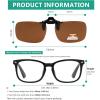imageEyekepper 4 Pack Flipup ClipOn Sunglasses 59x39 MM Metal Wear Over GlassesBrown
