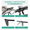 imageEyekepper 4 Pack Flipup ClipOn Sunglasses 59x39 MM Metal Wear Over GlassesSilver Mirror