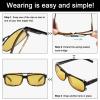 imageEyekepper Large Clip On Sunglasses Polarized Lens3pcyellow