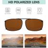 imageEyekepper Large Clip On Sunglasses With Spring Draw Bar PolarizedBrown