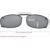 imageEyekepper Metal Frame Rim Polarized Lens Clip On Sunglasses 2 116quot x1 38quotC69g15