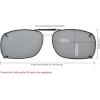 imageEyekepper Metal Frame Rim Polarized Lens Clip On Sunglasses 2 116quot x1 38quotC75brown