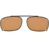 imageEyekepper Metal Frame Rim Polarized Lens Clip On Sunglasses 2 116quot x1 716quotBrown